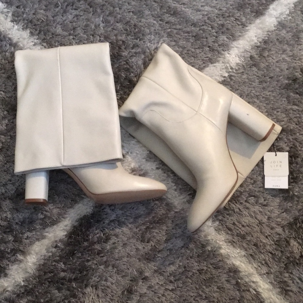Cream colored Zara Boots